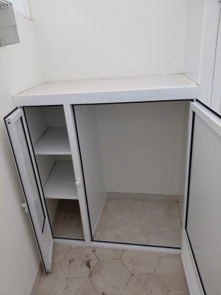 Armario de aluminio para solana o jardín, con pila
