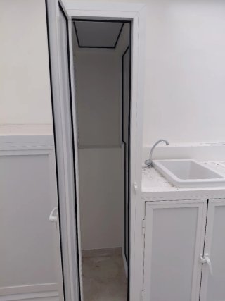 Armario de aluminio para solana o jardín, con pila