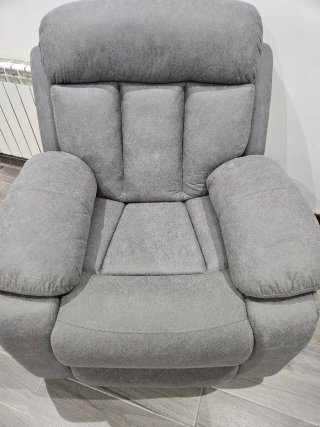 Sillón reclinable gris de tela Nuevo