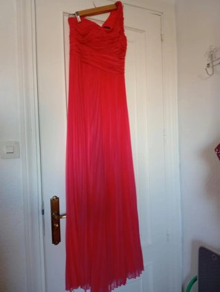 Vestido fiesta largo Fucsia Easy Wear talla 38