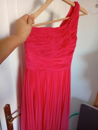Vestido fiesta largo Fucsia Easy Wear talla 38