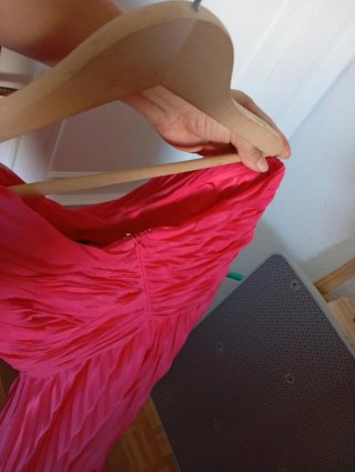 Vestido fiesta largo Fucsia Easy Wear talla 38