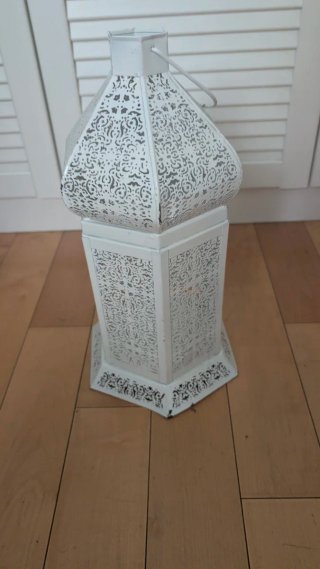 Farolillo Portavelas Metal Blanco Zara Home