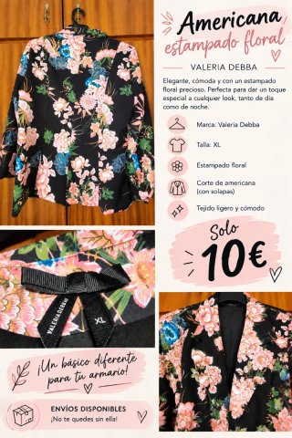 Americana floral Valeria Debba XL