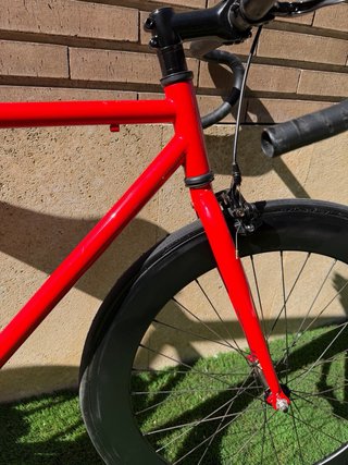 Bicicleta Fixie Roja  Santa Raval