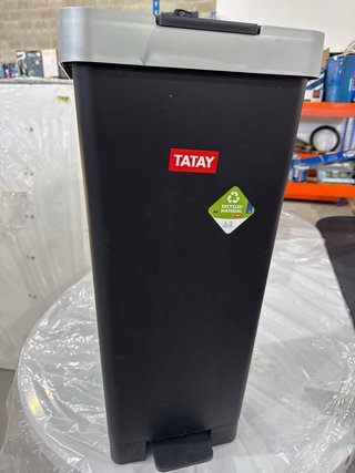 Cubo Basura Tatay 40L Negro/Gris