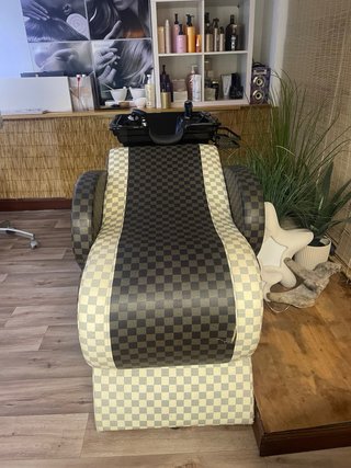 Lavacabezas Peluquería Spa Diseño Checker