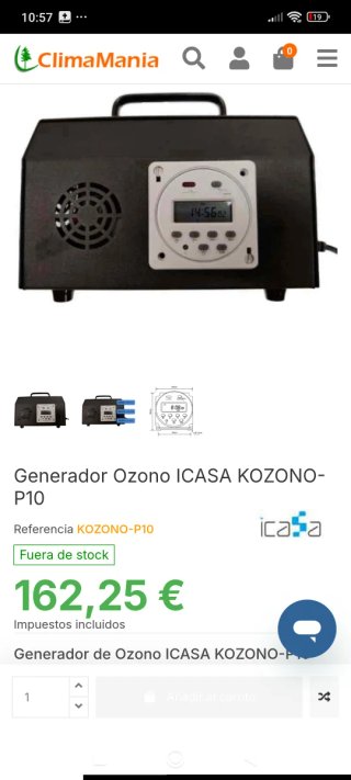 Generador de Ozono Negro y Blanco