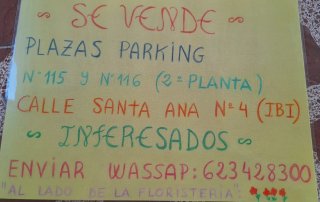 2 plazas de parking en Ibi