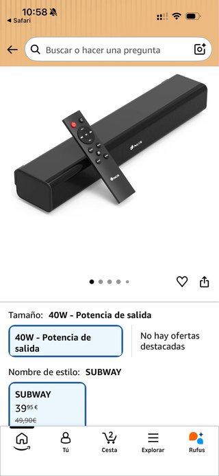 OPORTUNIDAD - Barra de Sonido Bluetooth NGS