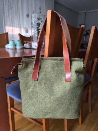 Bolso grande verde pistacho