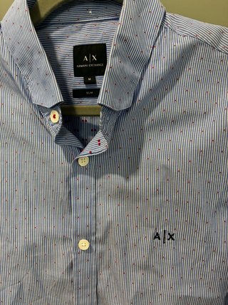 Camisa Armani Exchange talla M Rayas Azules