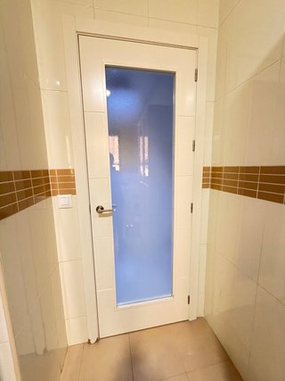 Puerta interior con cristal translúcido