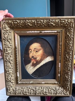 Óleo s.XIX "Retrato de Rubens" - V. Morland