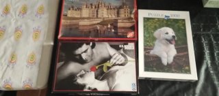 Vendo puzzles de 1000 piezas a 8€ cada uno.