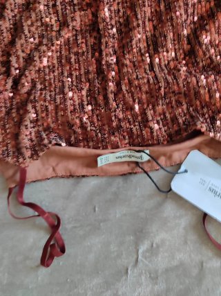 Vestido de lentejuelas dorado/marron