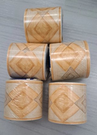 Rotolo Bordo Adesivo a Rombi Beige Arancio