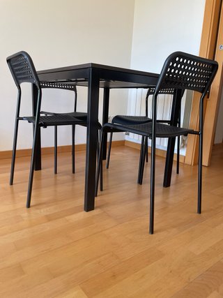 Mesa comedor extensible + 4 sillas Ikea