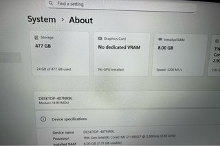 MSI modern 14 i7 11ª – 512 SSD. 8gb Ram.