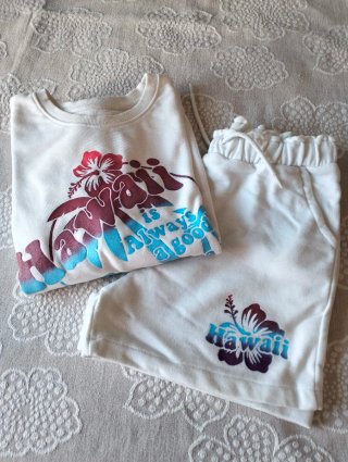 Conjunto niña/mujer sudadera bermuda algodón