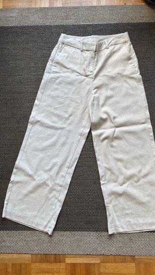 Pantalón Zara Lino Beige