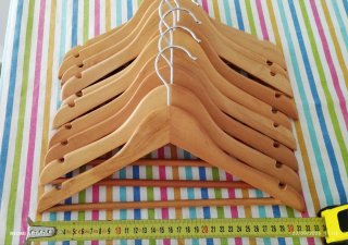 Lote 10 Perchas Madera Infantiles