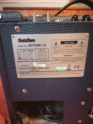 Amplificador Guitarra Válvulas SubZero