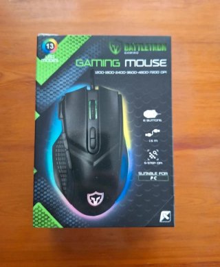 Ratón Gaming Battletron Negro 7200 DPI