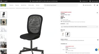 Silla de oficina Ikea FLINTAN ergonómica