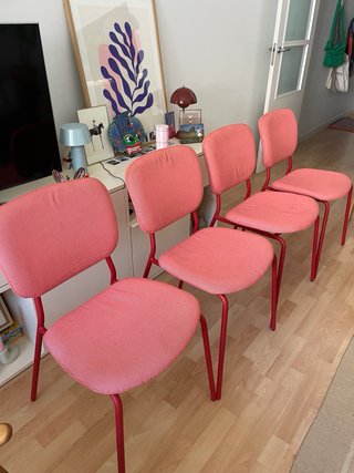 4 Sillas Ikea Rojas
