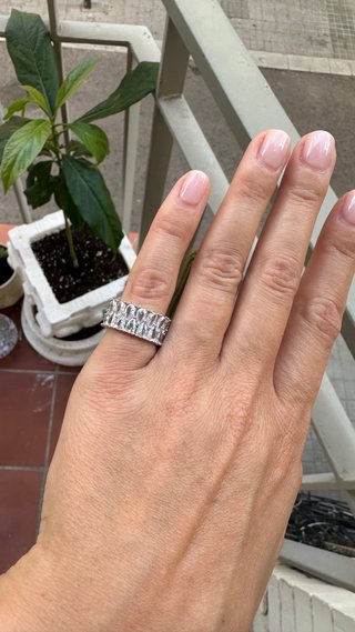 Anillo plata con circonitas
