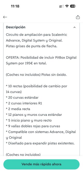 Circuito Scalextric Digital System + Pit Box