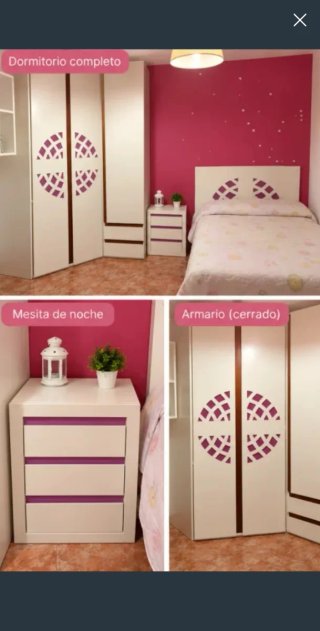 Dormitorio juvenil completo armario cabecero Mesit