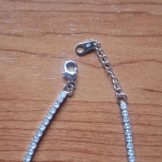 Pulsera Riviera Plata y Circonitas