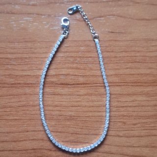 Pulsera Riviera Plata y Circonitas