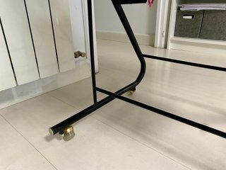 Mesa auxiliar vintage madera y metal