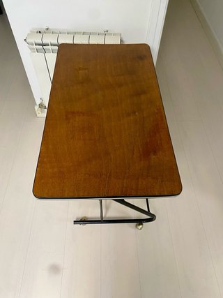Mesa auxiliar vintage madera y metal