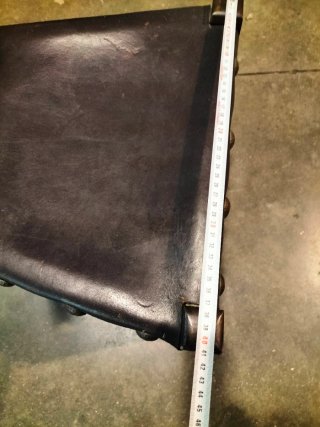 Silla Antigua Madera y Cuero