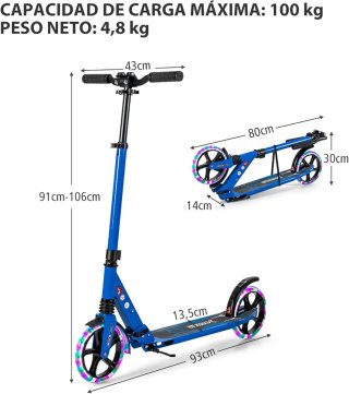 COSTWAY Patinete para Niños Más de 8 Años