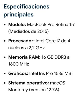 MacBook Pro Retina 15 (2015) Intel i7