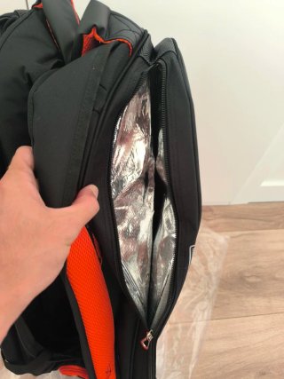 Borsa Bullpadel nera e arancione per 2 racchette