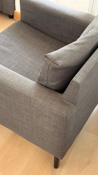 Butaca individual gris Ikea