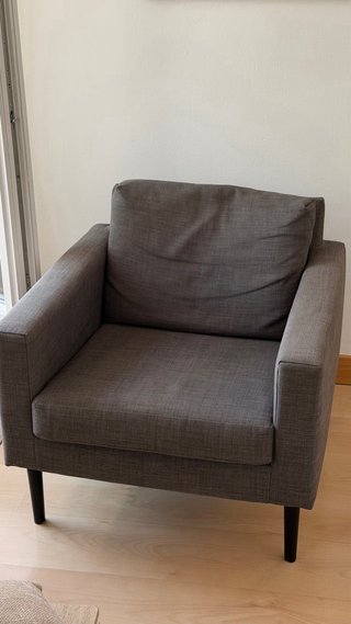 Butaca individual gris Ikea
