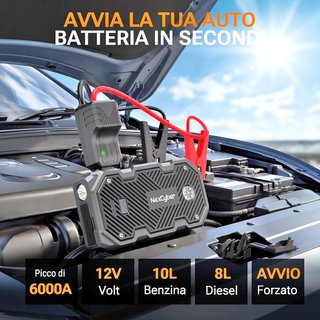 Avviatore Emergenza Portatile 12V NexCyber auto