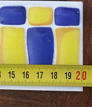 Cenefa decorativos azul y amarillo