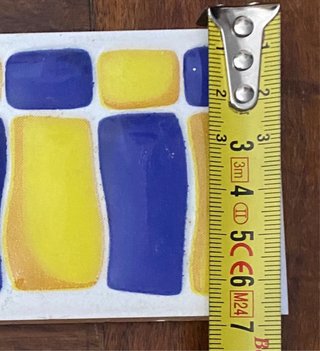 Cenefa decorativos azul y amarillo