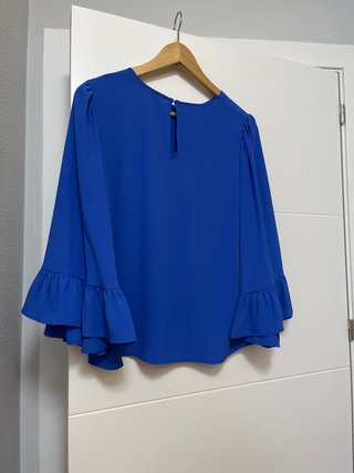Blusa fiesta volantes manga acampanada