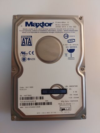 Disco Duro Maxtor 200GB SATA 3.0 HDD