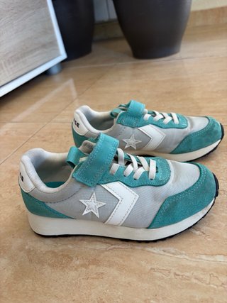 Zapatillas Converse Talla 30 Turquesa y Gris