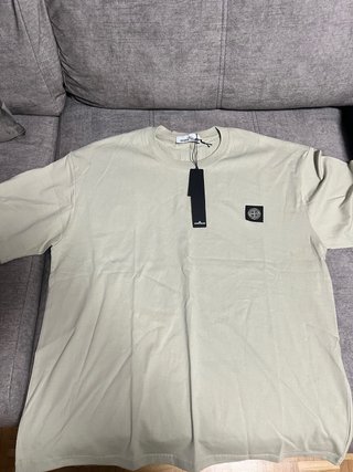 Camiseta Stone Island Beige Talla XL oversize